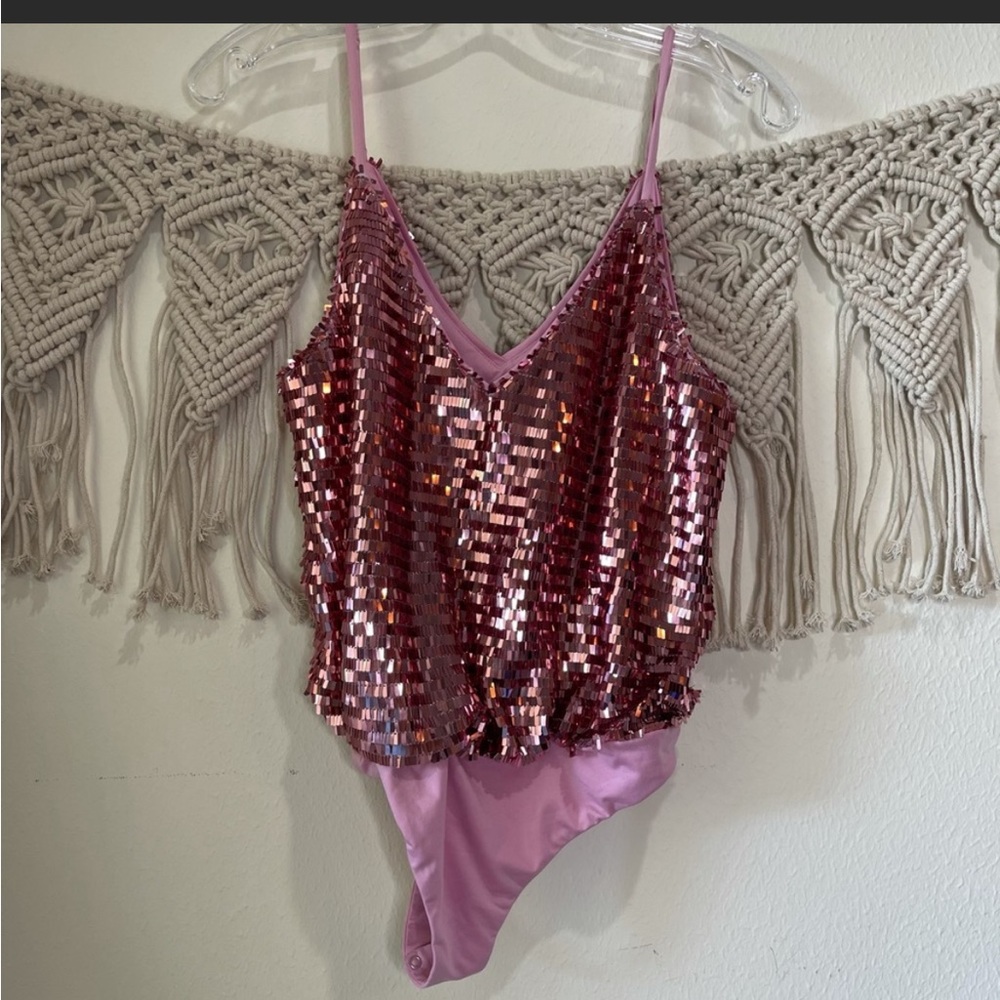 H:ours Pink cami bodysuit XXS